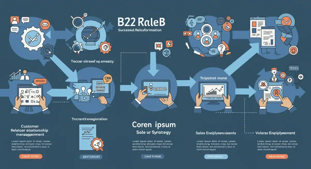 Infographic showing key components of successful B2B sales strategy