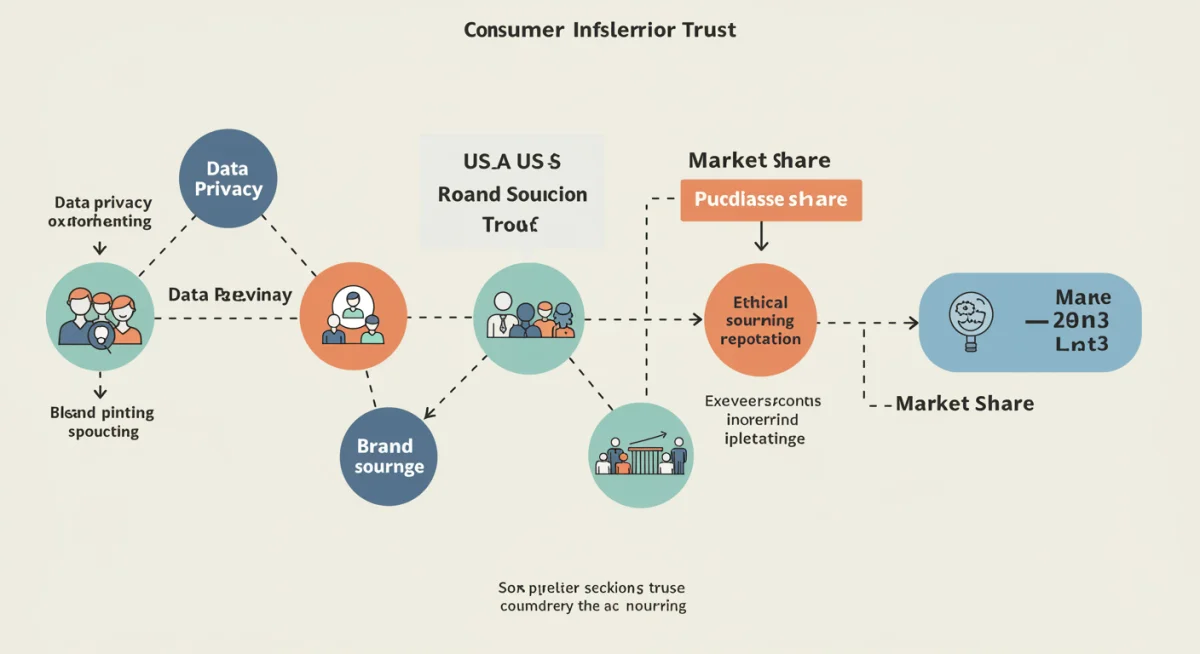 Infographic detailing factors influencing consumer trust and purchase intent in the US.
