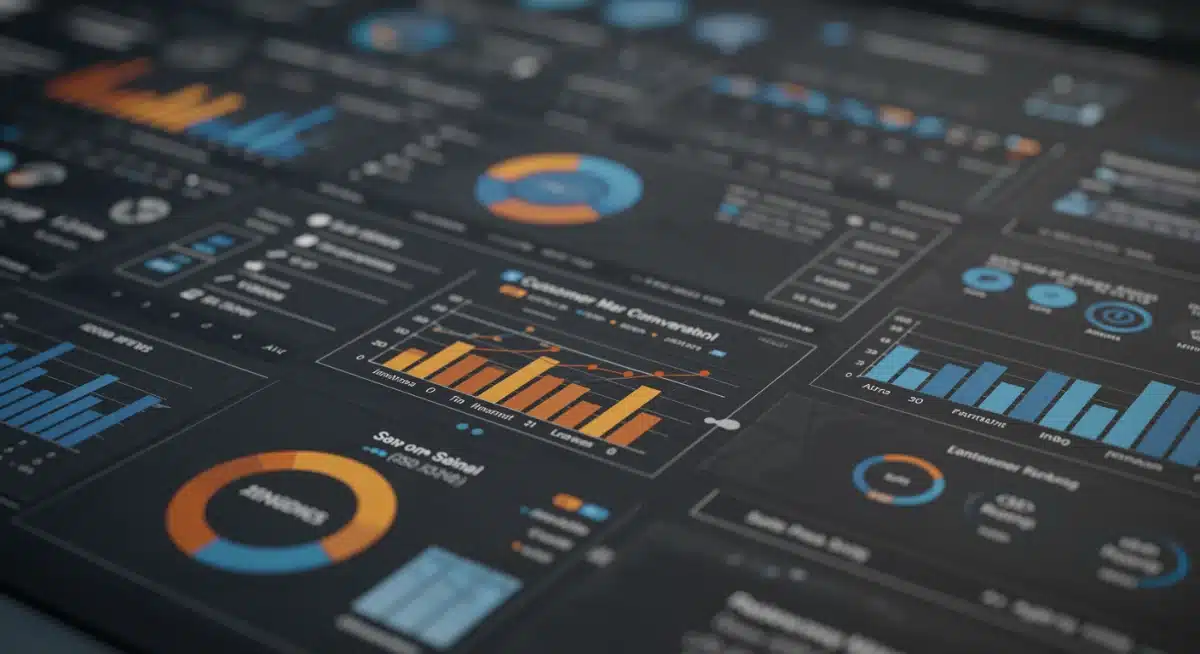 CRM dashboard showing customer journey analytics and conversion data for sales funnel optimization.