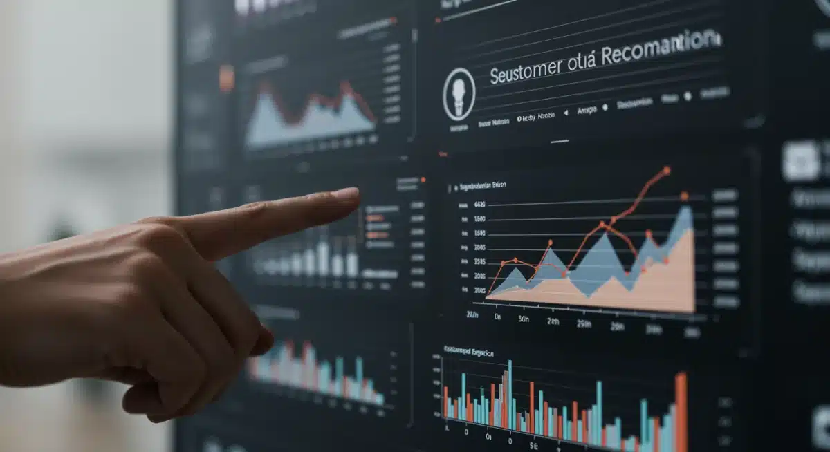 CRM dashboard showing personalized customer data and engagement metrics
