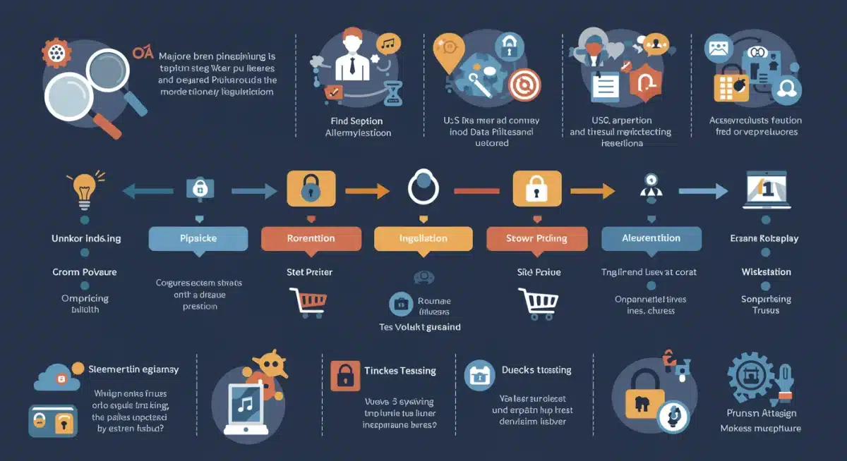 Infographic mapping US data privacy regulations and their influence on 2025 consumer trust.