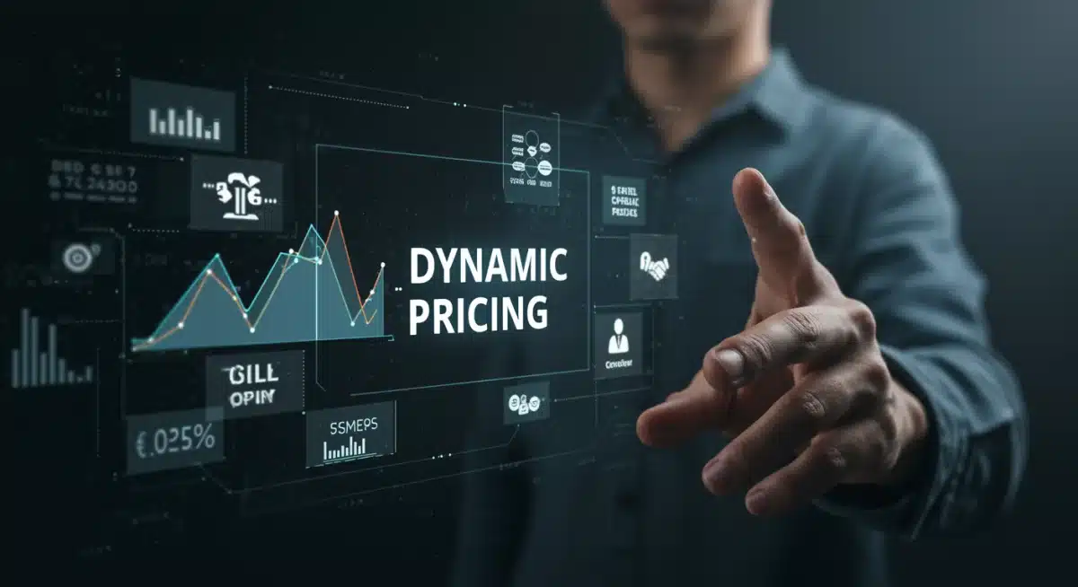 Dynamic pricing model interface showing real-time adjustments