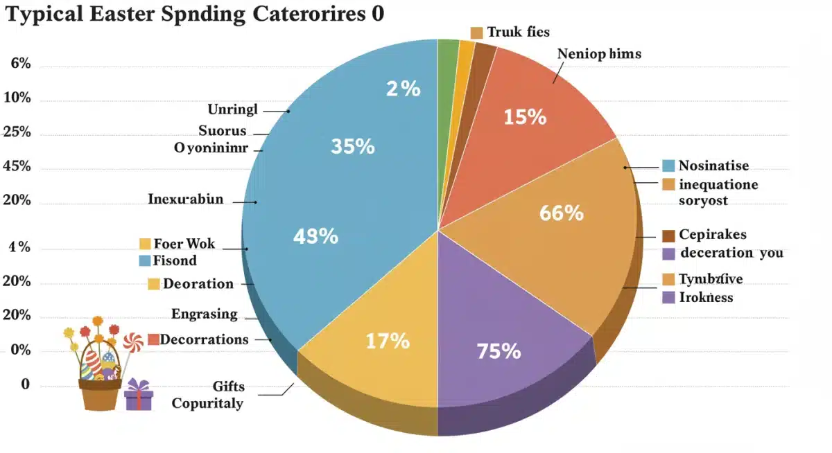 Infographic detailing US consumer Easter spending categories