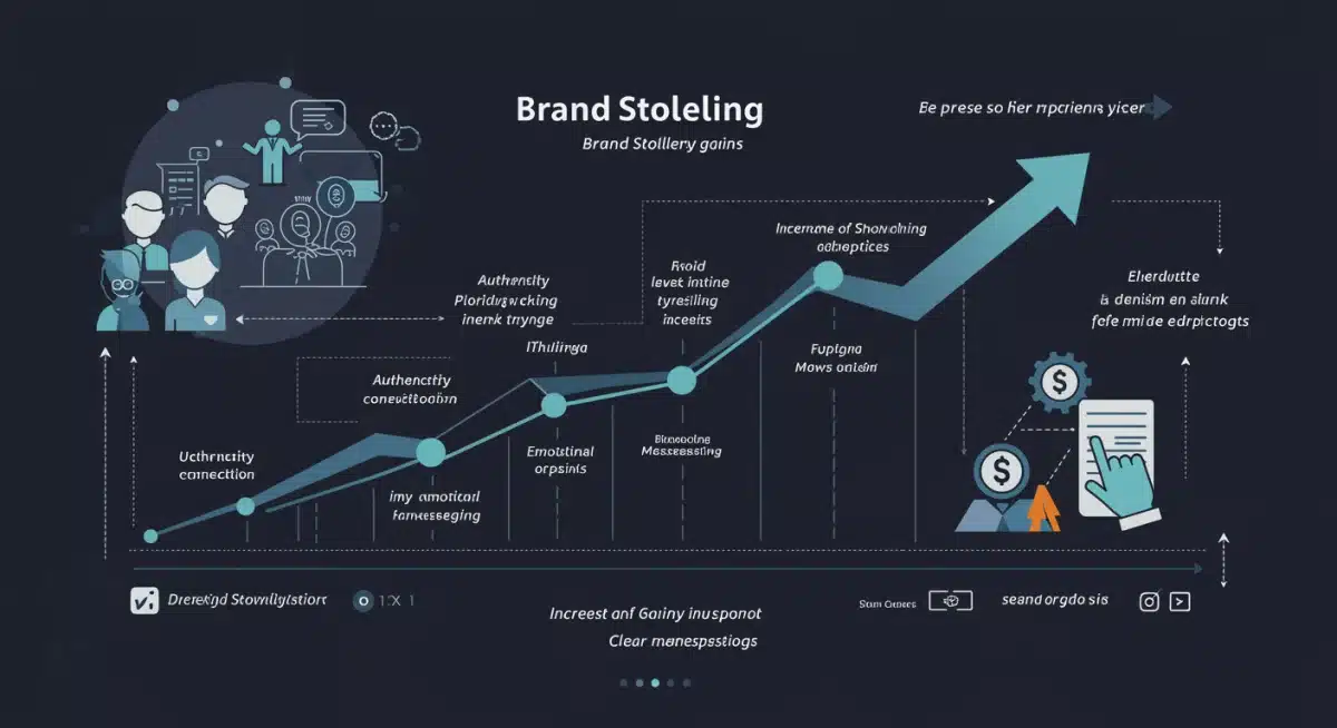 Chart depicting the financial benefits of strong brand storytelling on consumer loyalty.