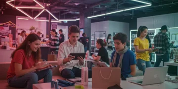 Gen Z consumers engaging with digital and physical retail in 2025