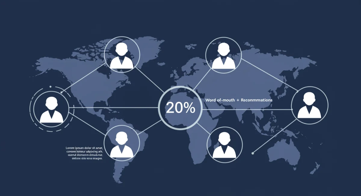 Infographic illustrating the influential 20% of consumers driving word-of-mouth marketing