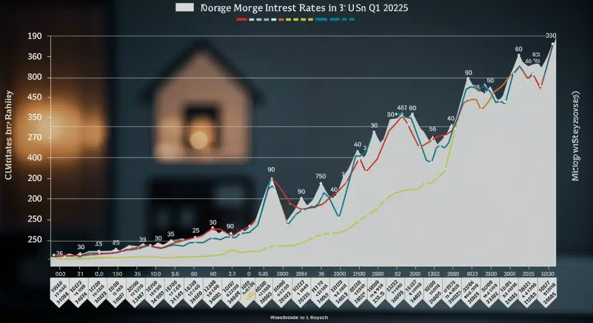 Projected mortgage interest rate trends in the US from 2023 to early 2025