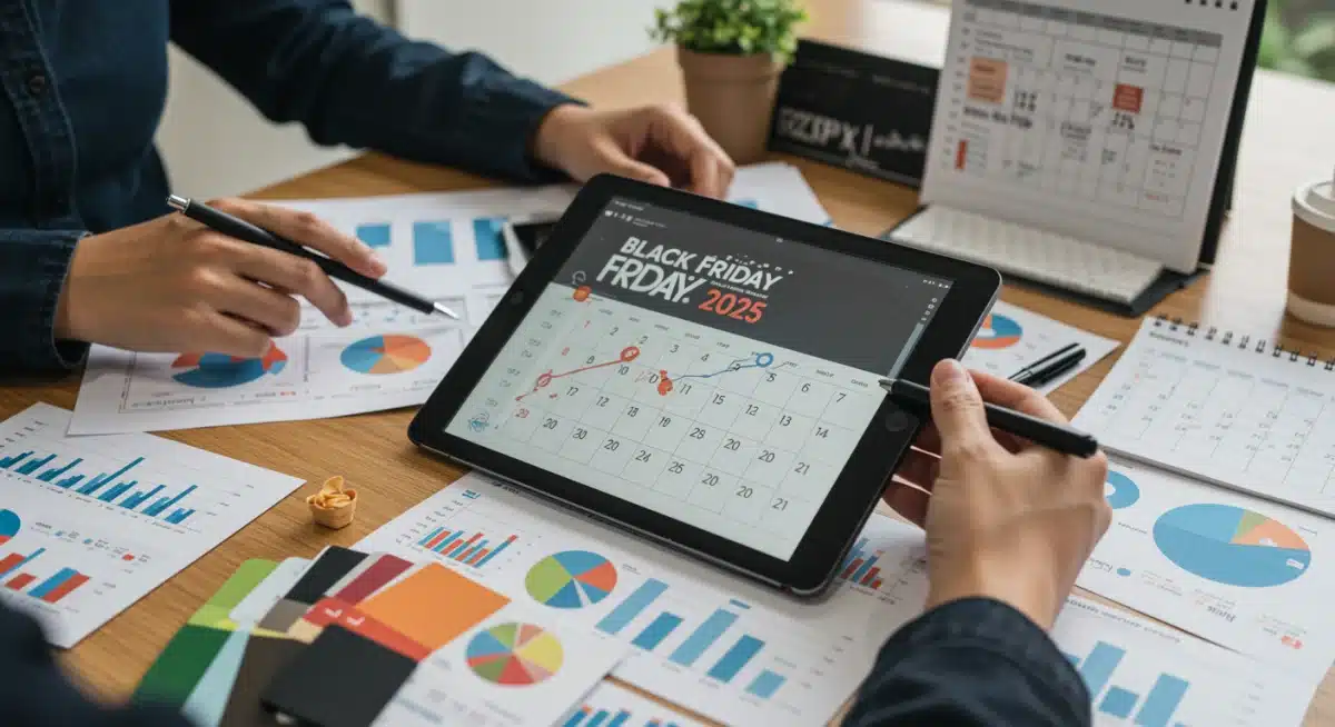Retailer planning Black Friday 2025 marketing and inventory strategy.