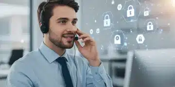 Sales professional discussing data privacy compliance in 2025