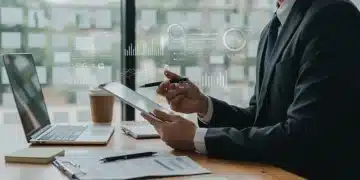 Sales professional confidently addressing client concerns, demonstrating effective objection handling.