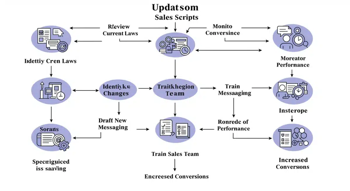 Sales script update process for data privacy compliance