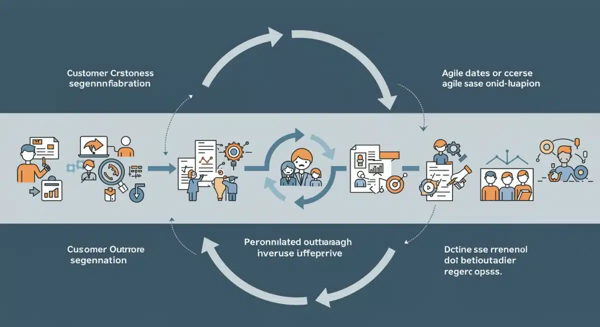 Infographic detailing the strategic interplay of customer segmentation, personalization, and agile sales for Q1 2025 revenue boost.