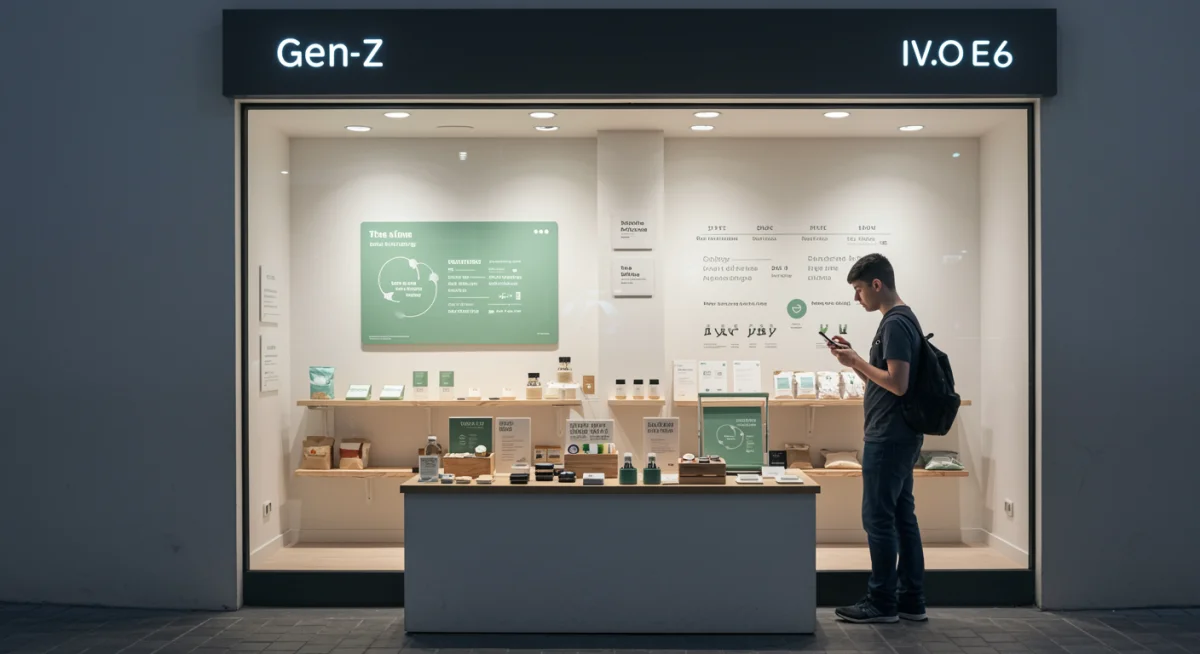 Sustainable retail storefront appealing to Gen Z's ethical values
