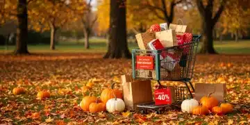 Thanksgiving 2025 pre-Black Friday sales optimization with fall decor and shopping cart