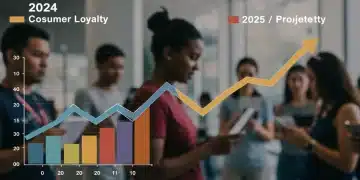 Infographic comparing US consumer loyalty trends 2024 and 2025 projections