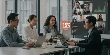 Virtual sales team collaborating on boosting conversion rates in 2025